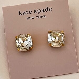 ♠️ kate spade EARR Gold-Tone Clear Earrings